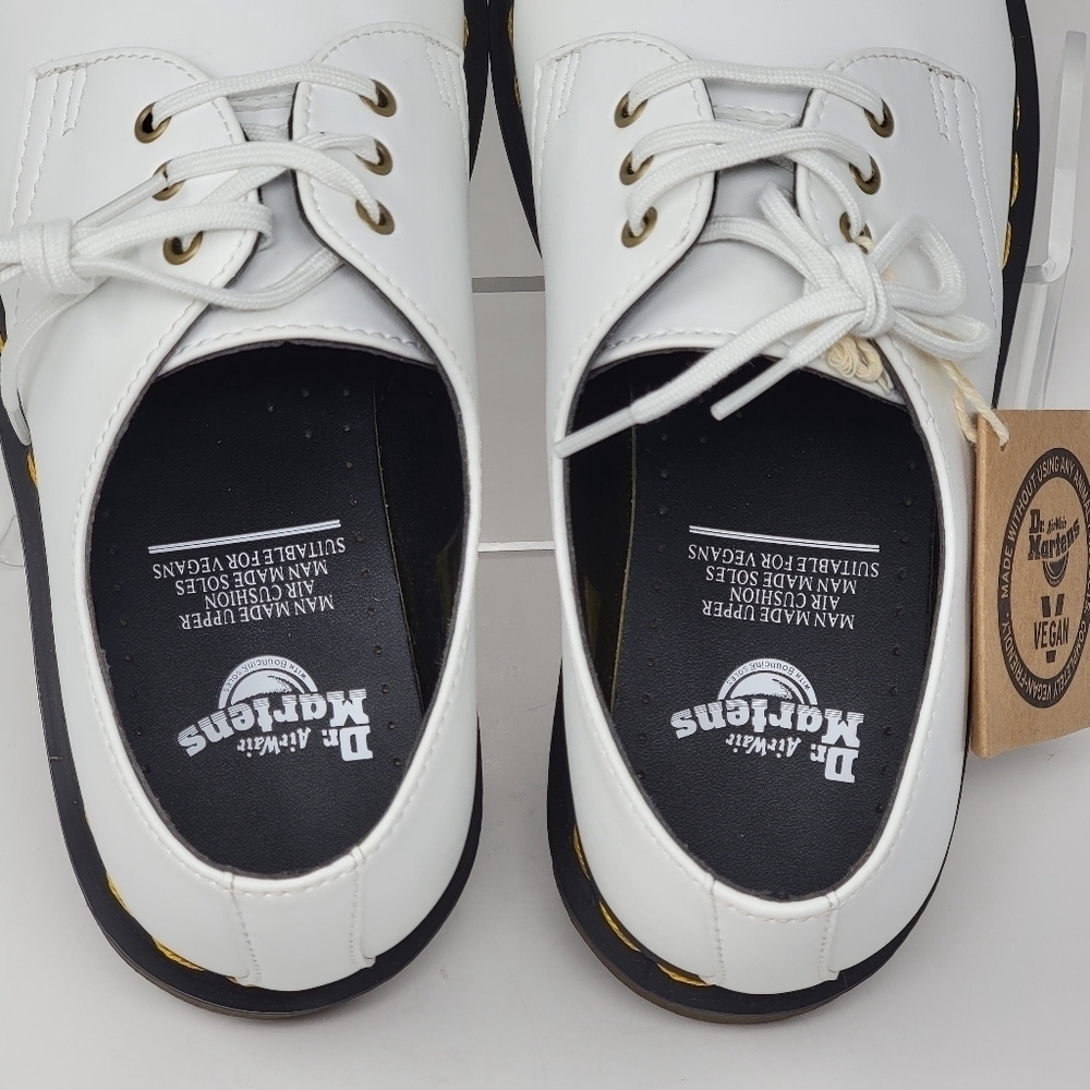 Dr Martens Vegan Low Boots Air Wair Air Cushion White  27214 Mens 6 Womens 7 New - Picture 9 of 9